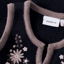 Festdrakt 2026 til Baby Strikket Kjole Dark Sapphire