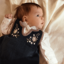 Festdrakt 2026 til Baby Strikket Kjole Dark Sapphire